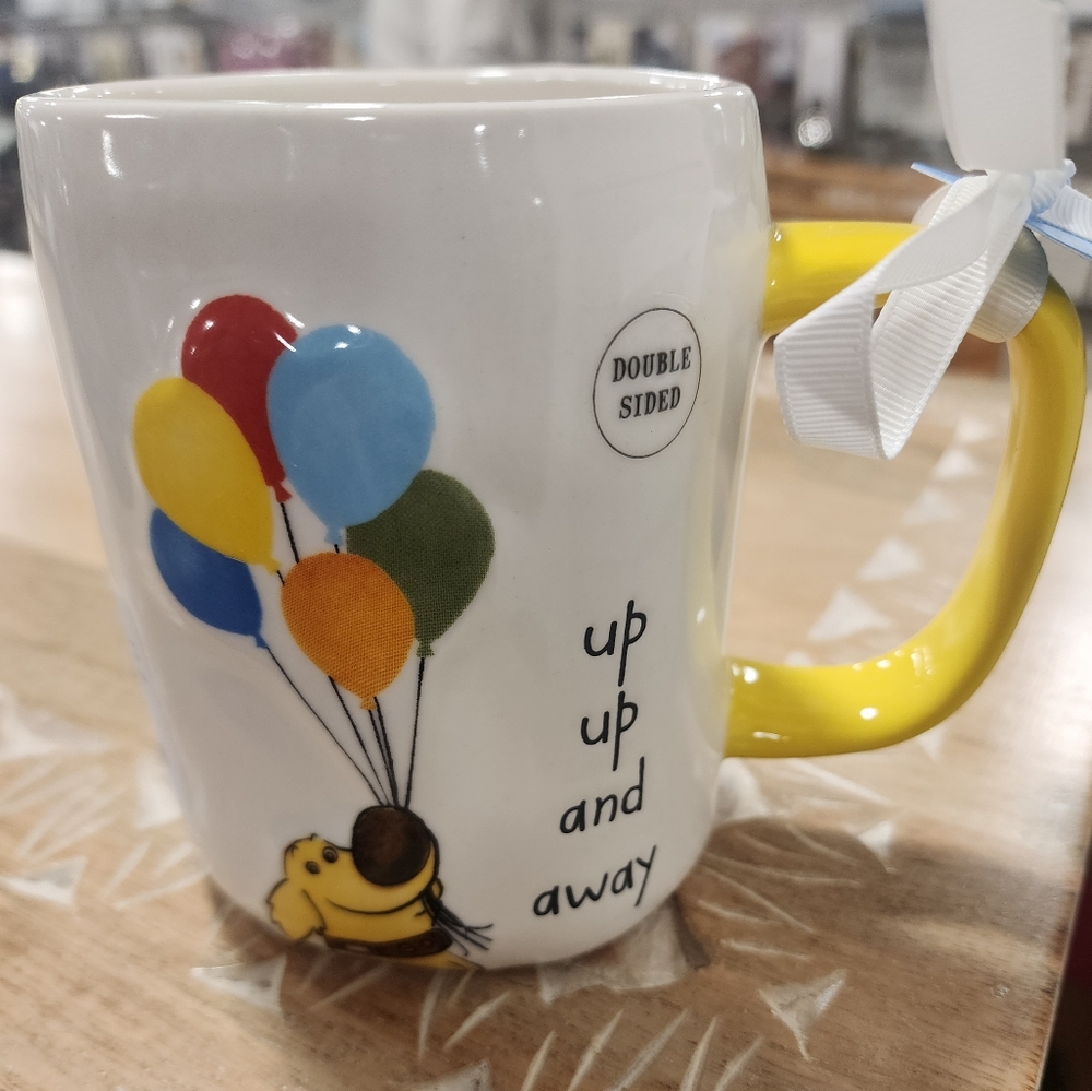 Rae Dunn "up up and away" Disney Pixar Mug